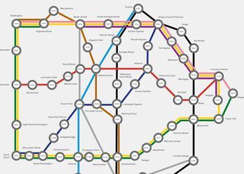 Average Monthly Price Per Desk - London Tube Map Infographic